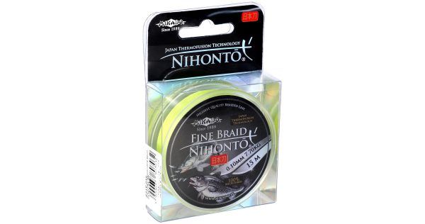 PLECIONKA - NIHONTO FINE BRAID - 0.06mm/3.25kg/15m - FLUO ŻÓŁTA - op.1szp.