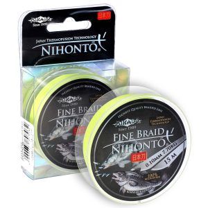 Sklep z Mikado Śląsk - PLECIONKA - NIHONTO FINE BRAID - 0.06mm/3.25kg/15m - FLUO ŻÓŁTA - op.1szp.