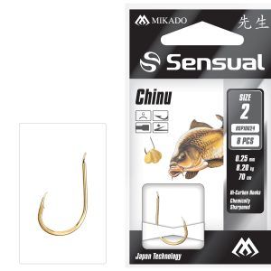 Sklep z Mikado Śląsk - PRZYPONY WIĄZANE - SENSUAL - CHINU nr 10 G / żyłka: 0.18mm/70cm - op.8szt.