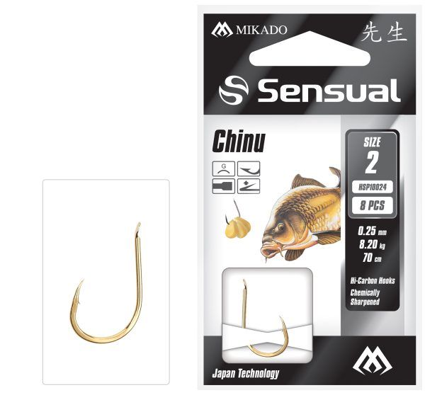 Sklep z Mikado Śląsk - PRZYPONY WIĄZANE - SENSUAL - CHINU nr 10 G / żyłka: 0.18mm/70cm - op.8szt.