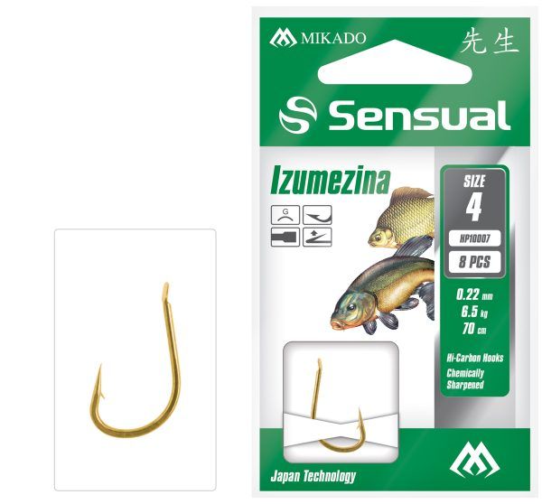 Sklep z Mikado Śląsk - PRZYPONY WIĄZANE - SENSUAL - IZUMEZINA nr 10 G / żyłka: 0.18mm/70cm - op.8szt.