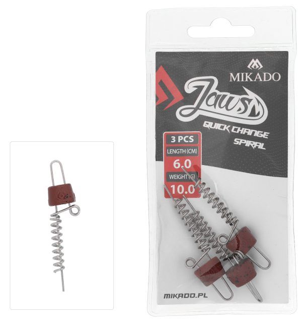 Mikado wędkarstwo - WKRĘT - DO PRZYNĘT - JAWS QUICK CHANGE SPIRAL - 10gr - 6cm - op.3szt.