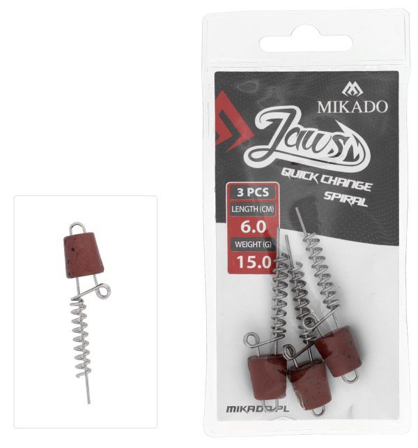 Mikado wędkarstwo - WKRĘT - DO PRZYNĘT - JAWS QUICK CHANGE SPIRAL - 15gr - 6cm - op.3szt.