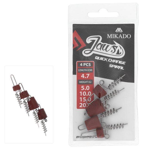 Mikado wędkarstwo - WKRĘT - DO PRZYNĘT - JAWS QUICK CHANGE SPIRAL - MIX - 4.7cm - op.4szt.