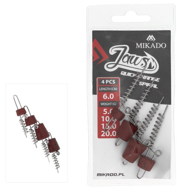 Mikado wędkarstwo - WKRĘT - DO PRZYNĘT - JAWS QUICK CHANGE SPIRAL - MIX - 6cm - op.4szt.