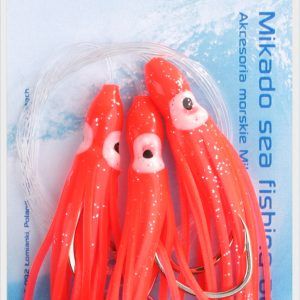 Sklep z Mikado Śląsk - ZESTAW MORSKI - OCTOPUS RIG 10cm - hak: 3x7/0 - CZERWONY - op.1kpl.