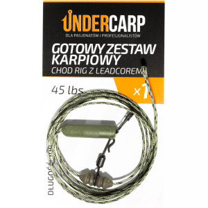 UnderCarp Gotowy zestaw karpiowy Chod Rig z leadcorem 45 lbs / 100 cm zielony Najtaniej