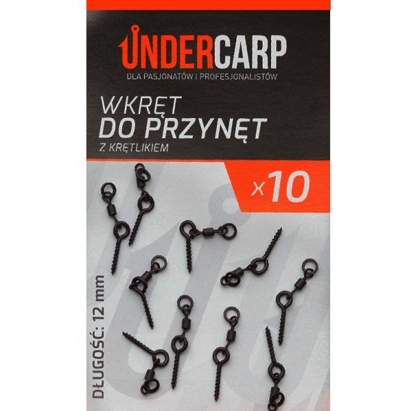 UnderCarp Wkręt do przynęt z krętlikiem 12 mm wyprzedaż