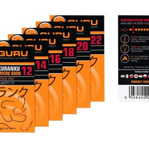 Eyed Hooks Kuranku Hooks GURU Kuranku Size 12 (Barbed/Spade End) - GKU12