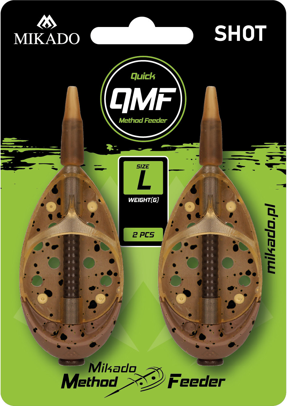 Mikado - KOSZYCZEK - METHOD FEEDER SHOT Q.M.F. SYSTEM L - 40g - op.2szt.