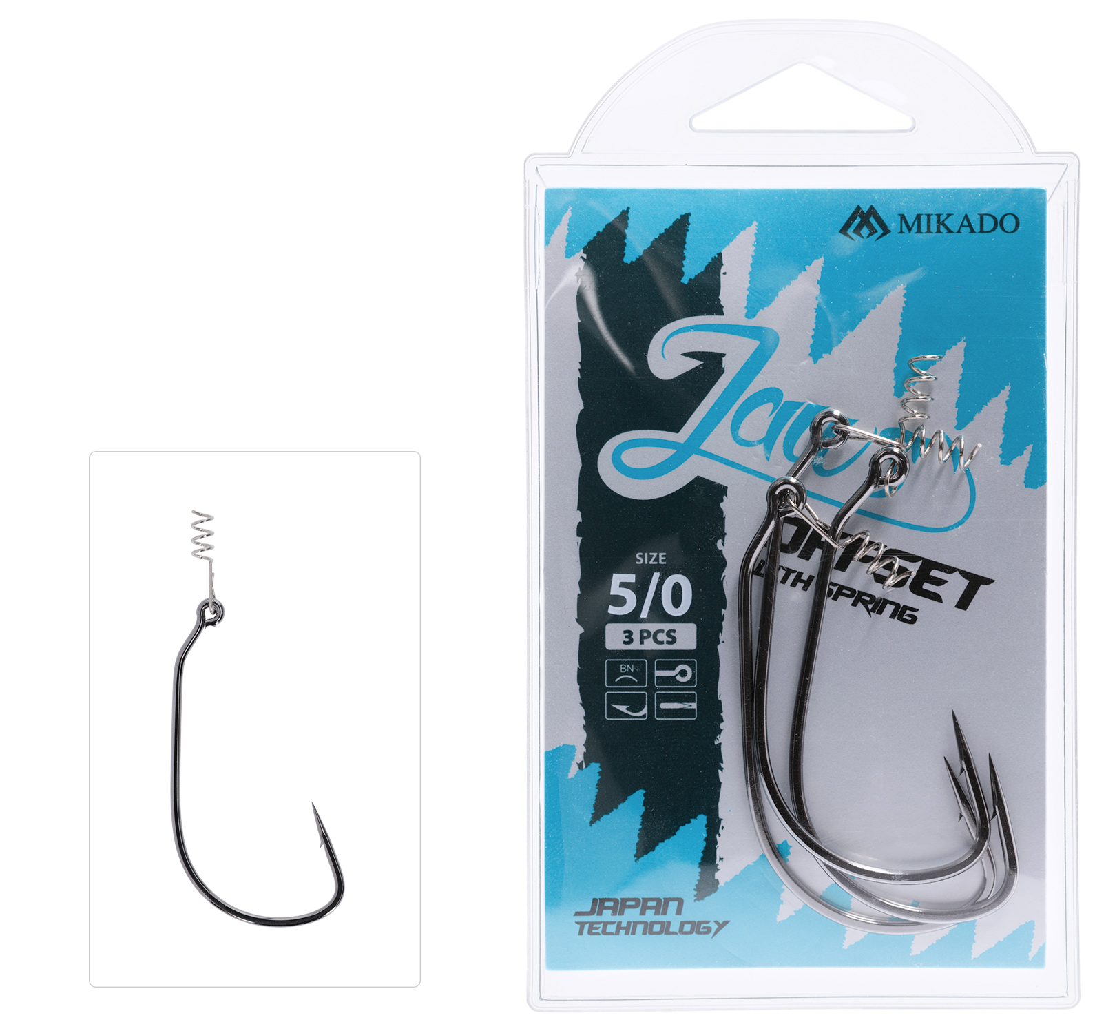 Mikado - HACZYK - JAWS OFFSET Z WKRĘTEM nr 4/0 - op.3szt.