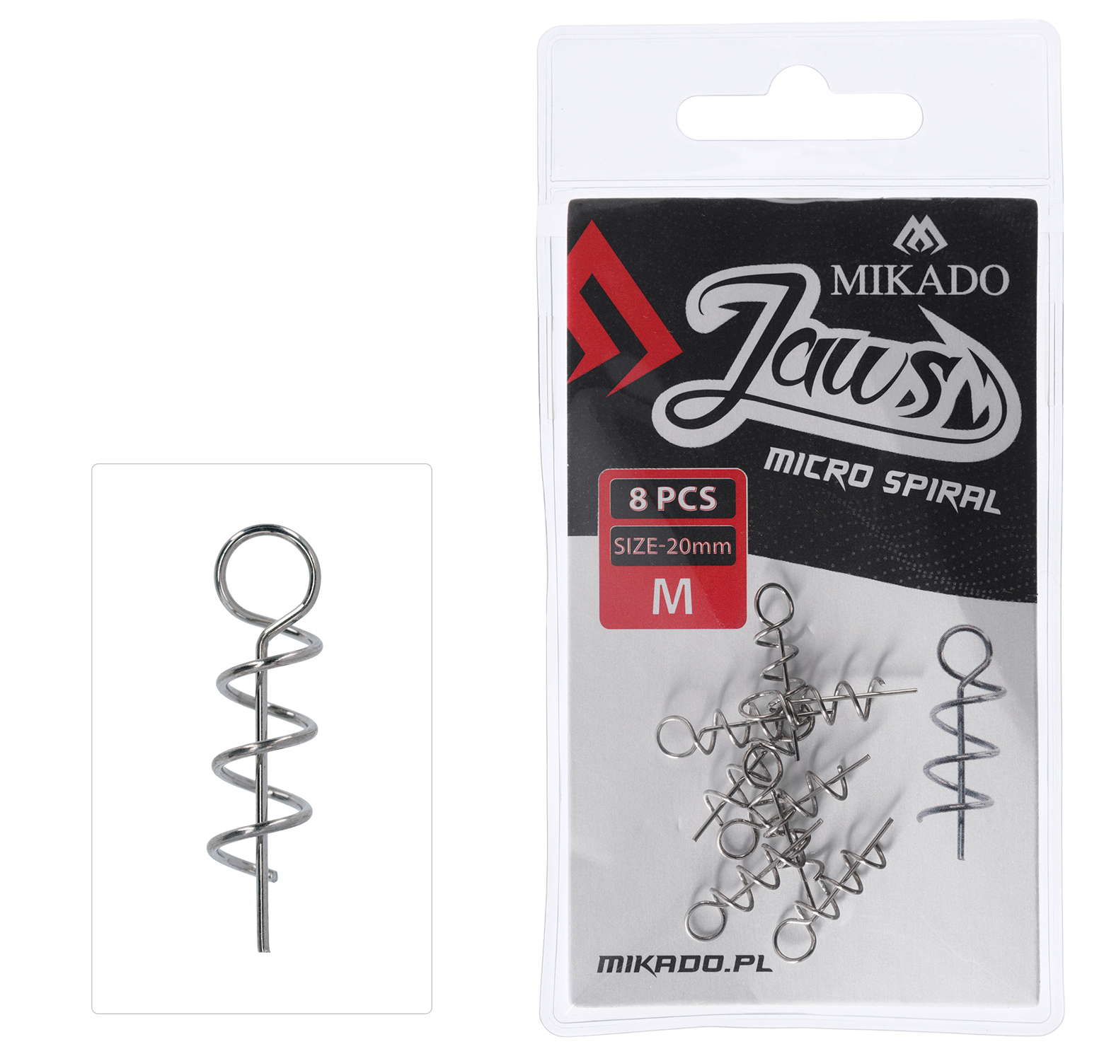 Mikado - WKRĘT - DO PRZYNĘT MIĘKKICH JAWS MICRO SPIRAL XS - 10mm - op.8szt.